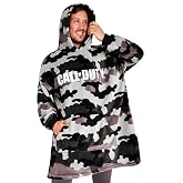 Call of Duty Blanket Hoodie for Men, Teens, Camo Wearable Blanket, Fleece Hooded Poncho, Cozy Loungewear, Gamer Gifts for Men