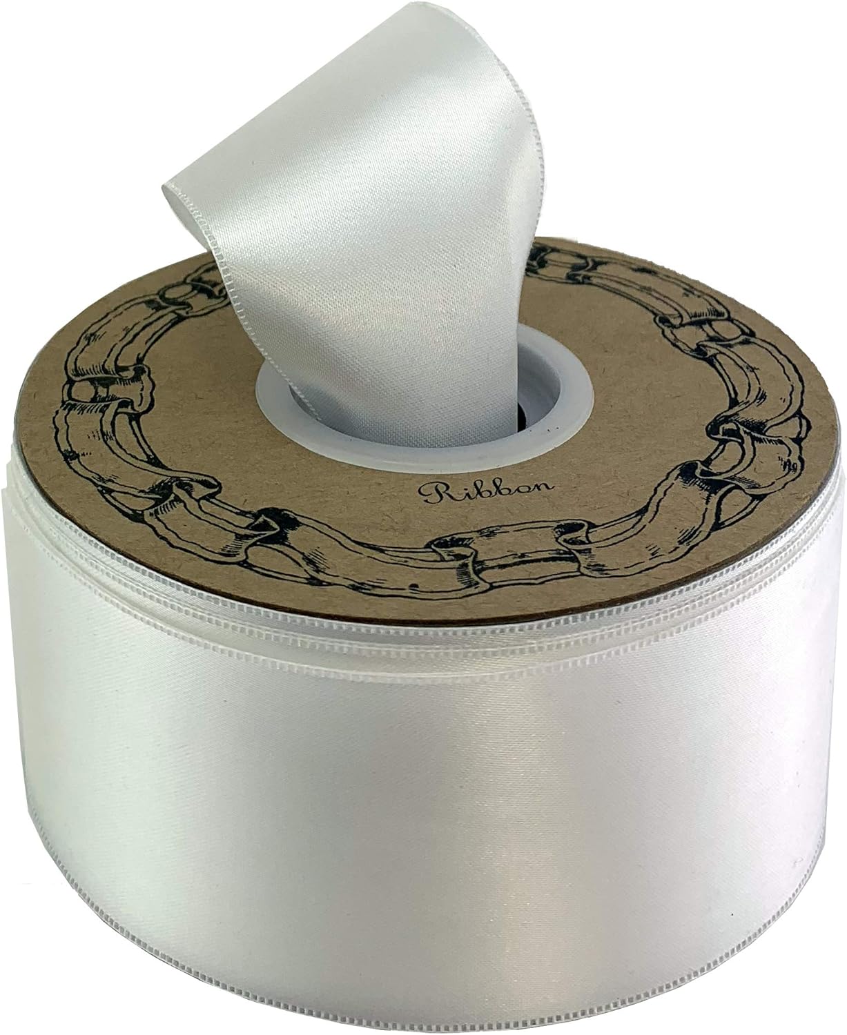 Bows & Ribbons - Satin Fabric White Wedding Ribbon - 2