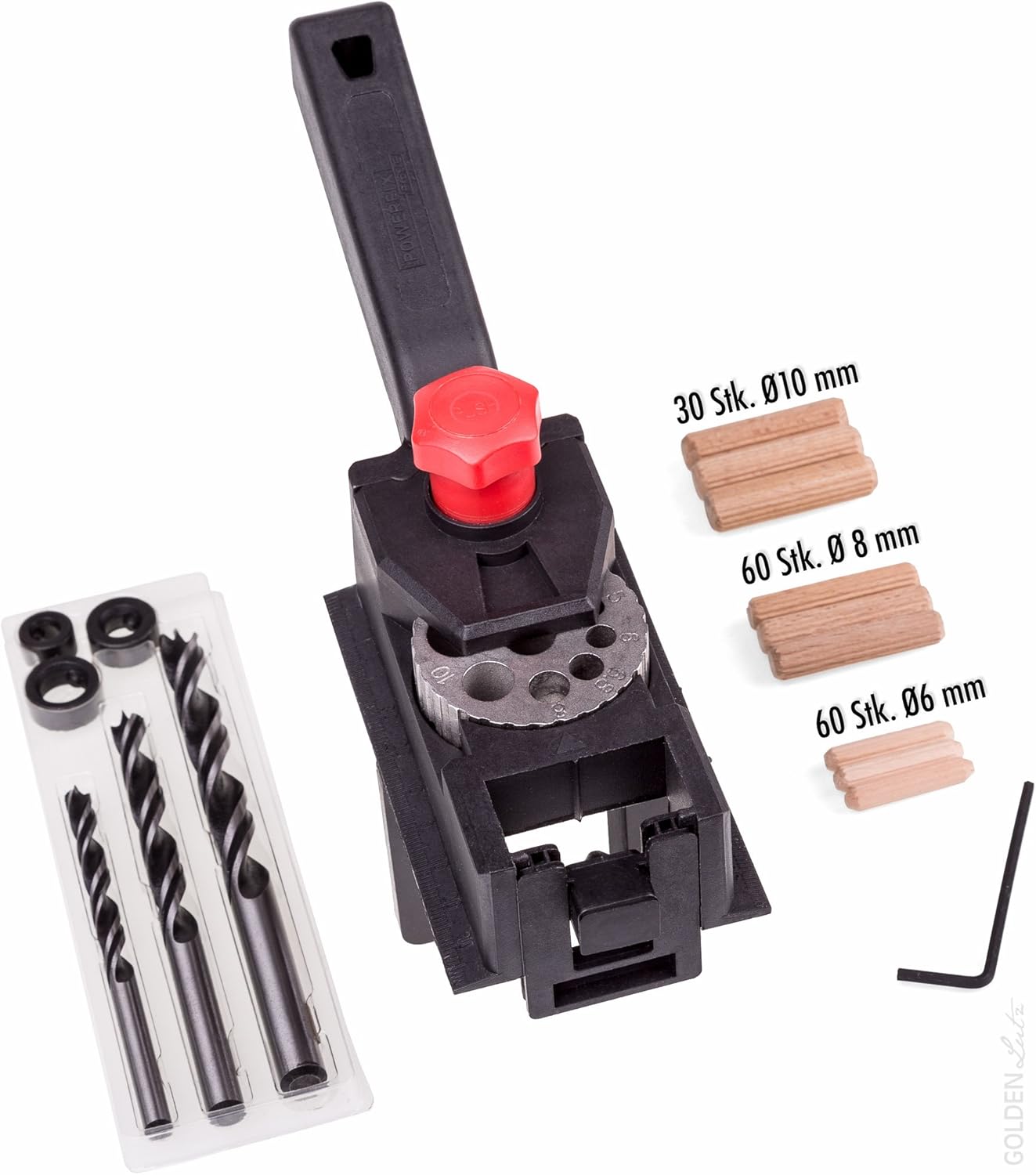 Powerfix® Drill and Dowel Drill Gauge Set (Set of 3, 3 Depth Stops, 150