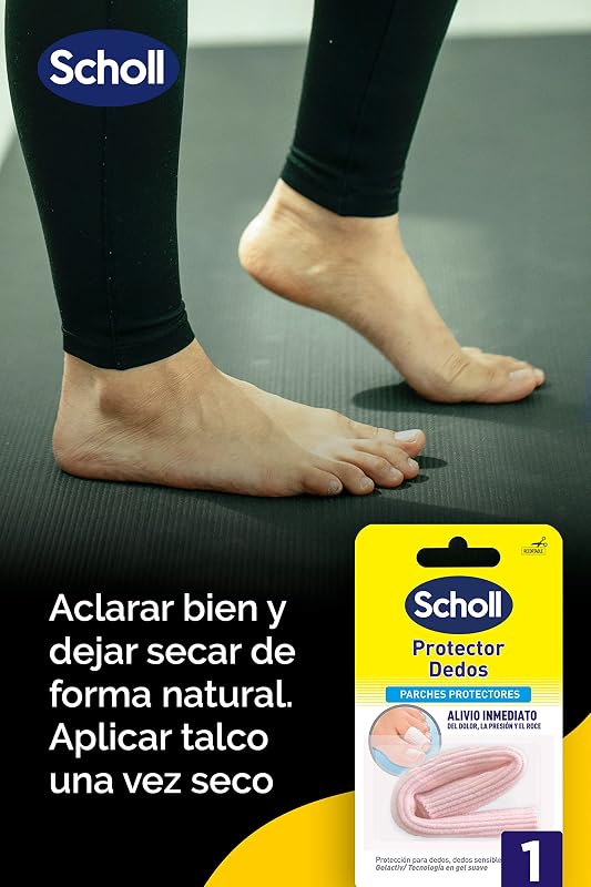Scholl Tubo Protector para Dedos, Uñas y Callos, Alivio Inmediato del Dolor, la Presión y el Roce, Negro, Estándar
