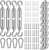 Morzejar 5 Inch Sun Shade Sail Hardware Kit 304 Stainless Steel 80 pcs view 1