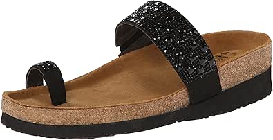 Amazon.com | Naot Women's Nevada Toe Ring Sandal, Black, 36 EU/5 M US | Flats