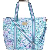 Lilly Pulitzer Picnic and Beach Cooler Bag, Insulated Soft Cooler with Adjustable Shoulder Strap and Zippered Top, Large for Groceries or Travel, Soleil It On Me