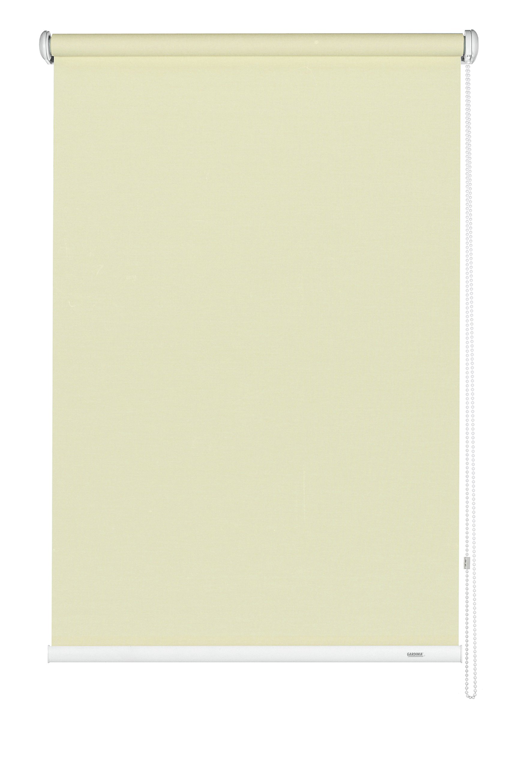 Gardinia Side-Pull Roller Blind, Ceiling, Wall or Niche Mounting, Transparent, Opaque, Mounting Kit Included, Colour: Champagne, 142 x 180 cm (WxH)