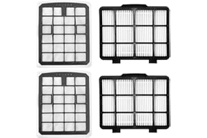 4 Pcs Replacement Filter Fit for EUREKA NEN180 / NEN186BL Bagless Canister Vacuum Cleaner, Include 2 Dust Cup Filters Element