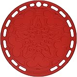 Le Creuset Silicone 8" Round French Trivet, Cerise (Cherry Red)
