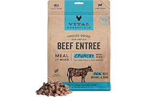 Vital Essentials Freeze-Dried Raw Dog Food, Beef Mini Nibs Entree, 14 oz