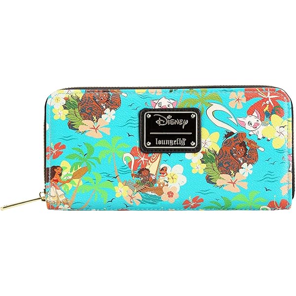 ディズニー モアナと伝説の海 Loungefly 財布 Amazon.com: Loungefly Disney Moana & Friends Stained Glass