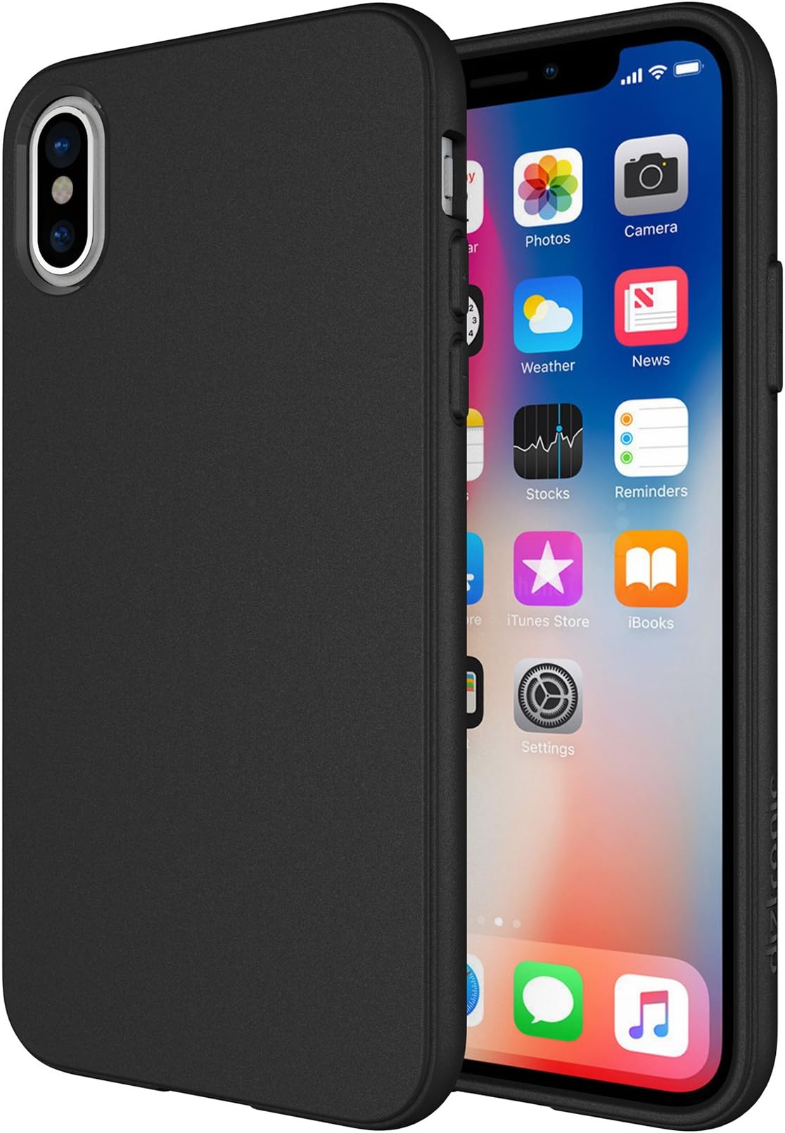 iPhone X/XS Case, Full Matte Soft Touch Slim-Fit Flexible TPU Case for Apple iPhone X/XS (Black)