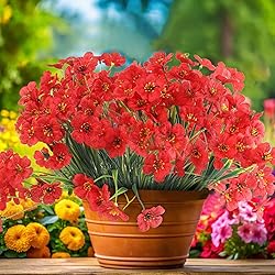 ColoPlay 24 Red Bundles Artificial Flowers for