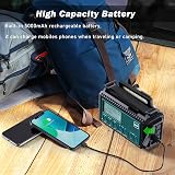 Mesqool 5000mAh DAB+/FM Emergency Radio Solar Wind Up Torch Light view 5