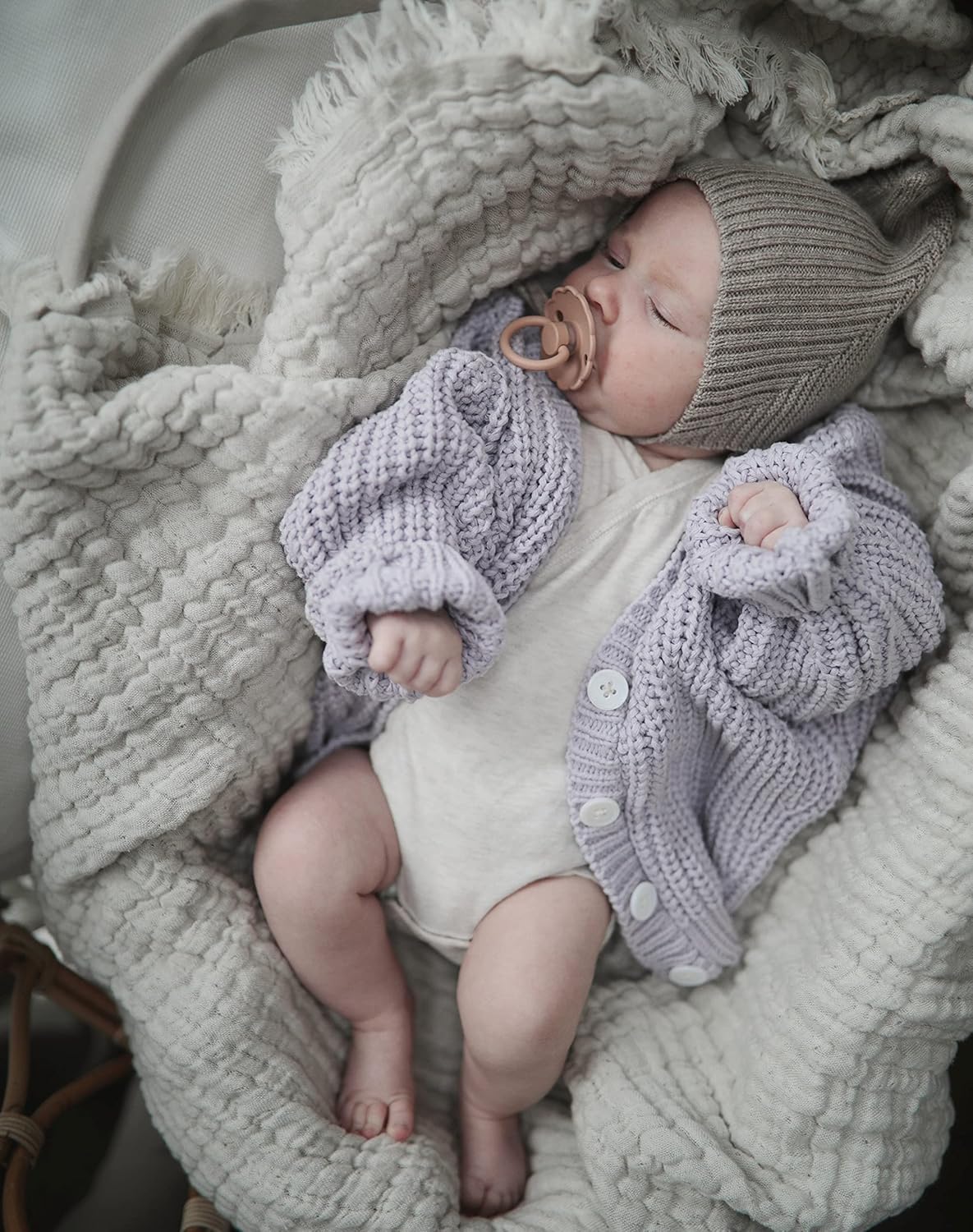 FRIGG Daisy Silicone Baby Pacifier | Made in Denmark | BPA-Free (Graphite/Peach Bronze, 6-18 Months) : Baby