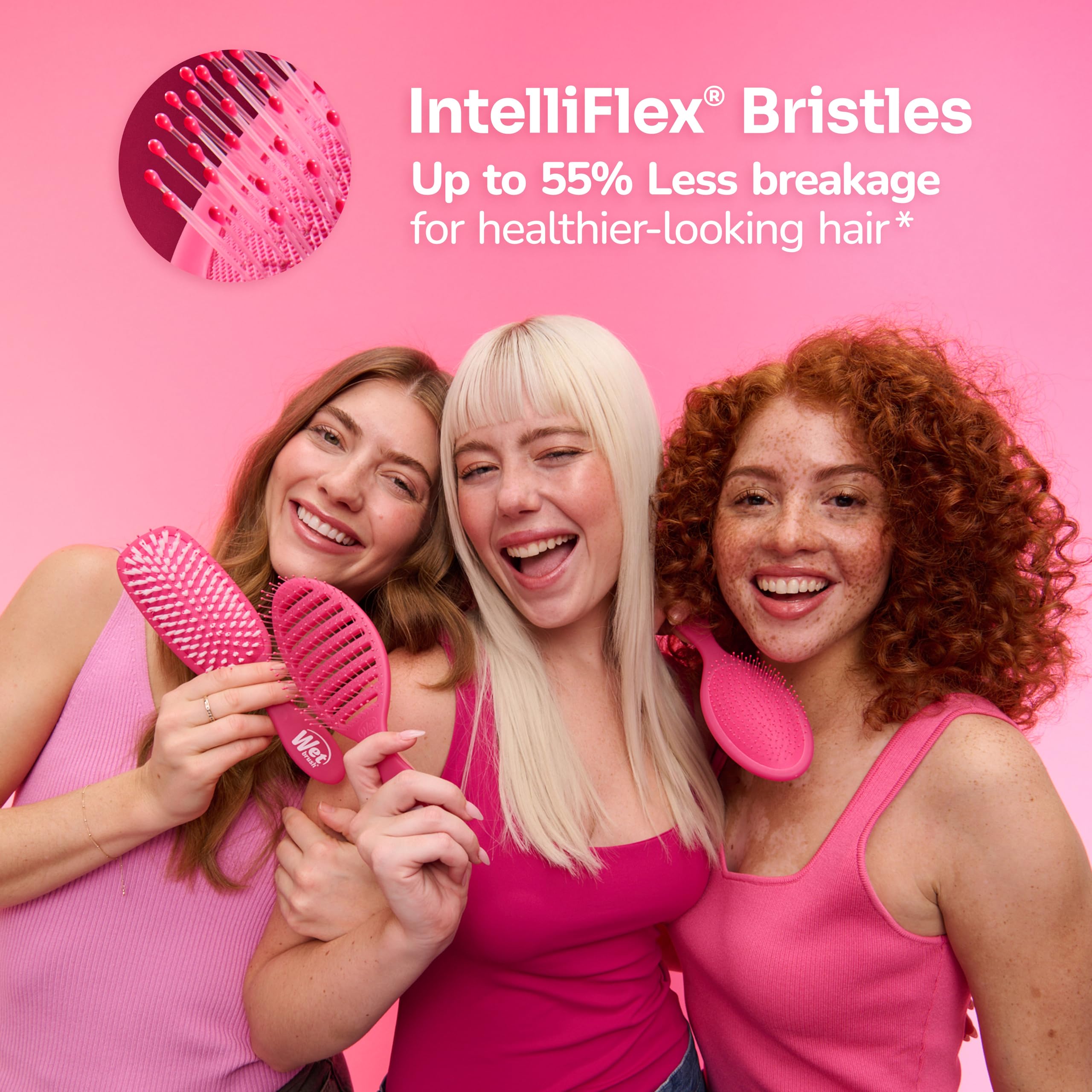 Wet Brush Original Detangler Hair Brush, Stitch & Angel (Disney Love), Ultra-Soft IntelliFlex Bristles, Detangling Bristles Glide Through Tangles (Wet Dry & Damaged Hair), Women & Men