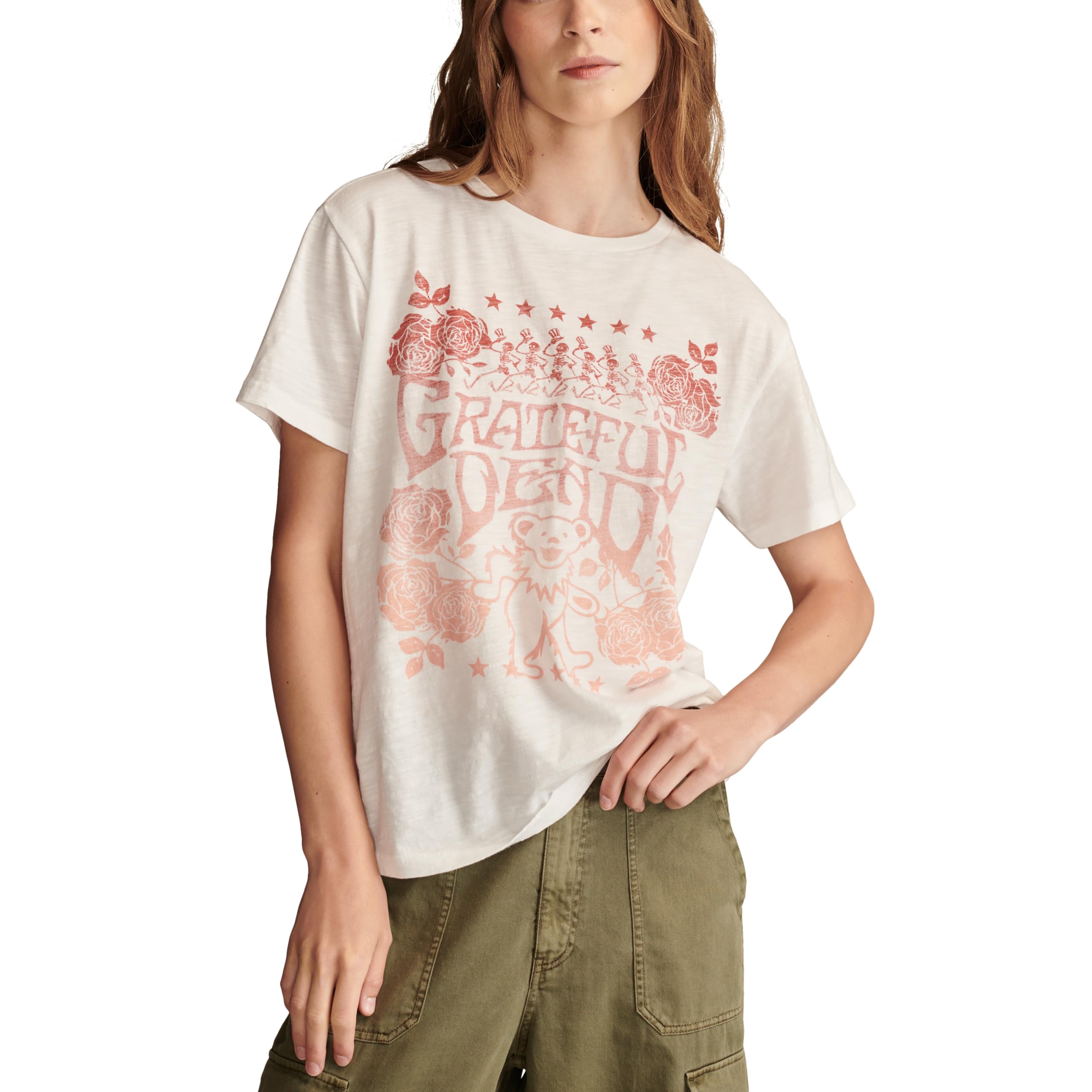 Lucky Brand Women’s Boyfriend Tee, Bright White