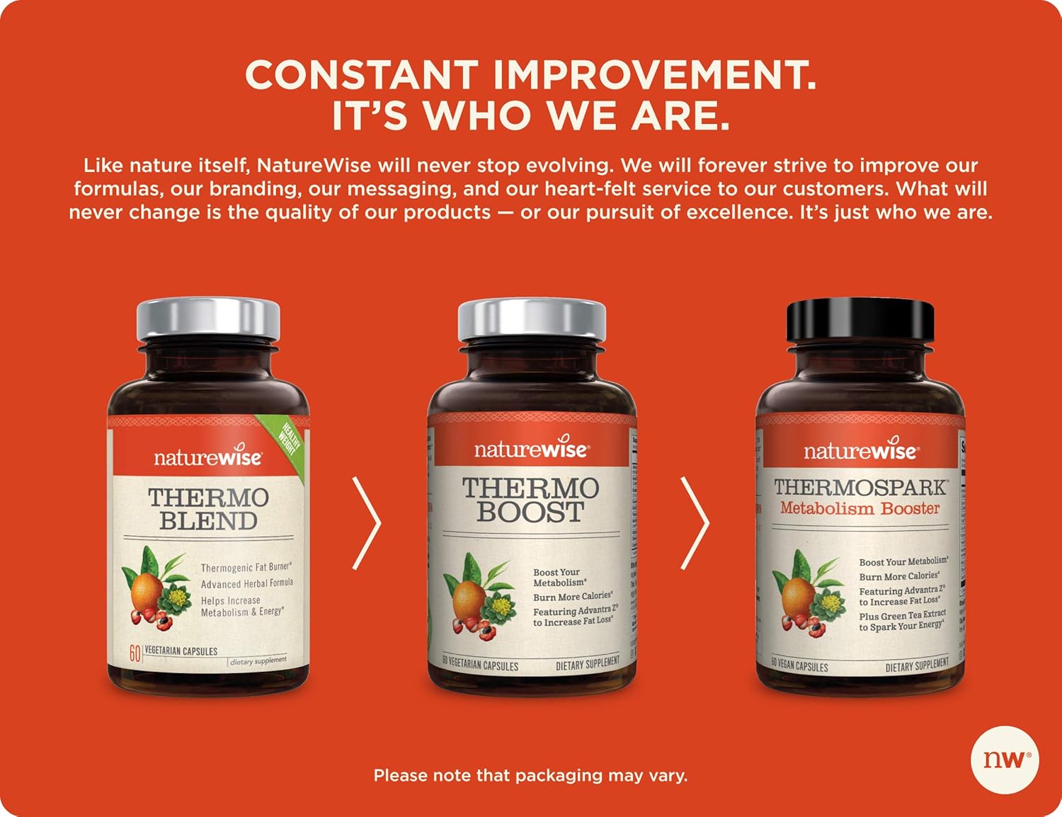 NatureWise Thermo Blend Metabolism Booster | Natural Thermogenic Fat Burner Appetite Suppressant & Weight Loss Pills for Men & Women | Green Tea Extract & Bitter Orange, Vegan, & Gluten Free [1 Month]: Health & Personal Care