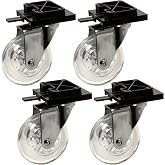 SportPet Airline Compliant Travel Dog Kennel Heavy Duty REPLACEMENT WHEELS - Durable Metal &amp; Silent Rubber Design &ndash; Premium Swivel Caster Wheels Fit Medium-L SportPet Airline Pet Kennels &ndash; Set of 4