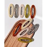 Lemeilleur 10 Pieces 3.2 Inch Big Oval Shape Women Hair Clips Metal Acrylic Resin No Slip Hair Barrettes for Girls Women Hair Styling Hair Accessories