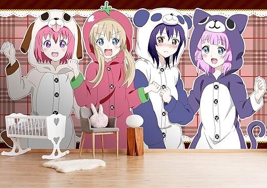 Amazon Co Jp 3d ゆるゆり 303 アニメ ゲーム ポスター 漫画 コスプレ 壁紙 印刷 デカール デコ 屋内 壁の壁画 自己粘着性の 壁紙 Aj Wallpaper Jp Wendy ホーム キッチン