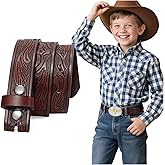 BELTROAD Western Belt Strap for Kids Boys Girls Toddler Genuine Leather Belt Cowgirl Cowboy Kids Western Belts for Jeans Gift