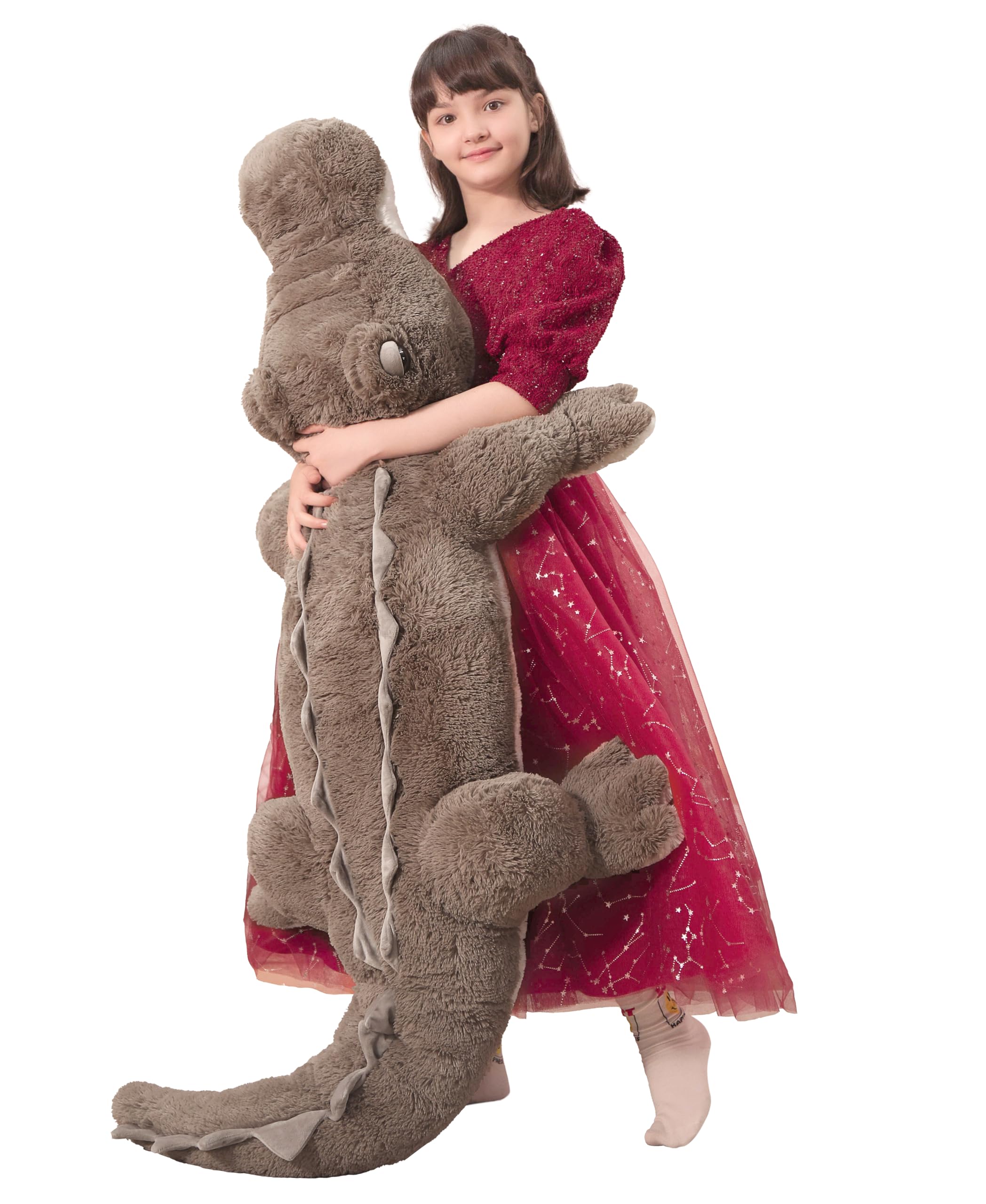MorisMos 170cm lang riesen Krokodil Kuscheltier XXL, weich groß Aligator Stofftier Plüschtier,Plüsch Crokdil Spielzeug Kissen, crocodileteddy Geschenk Kinder Mädchen Baby 9