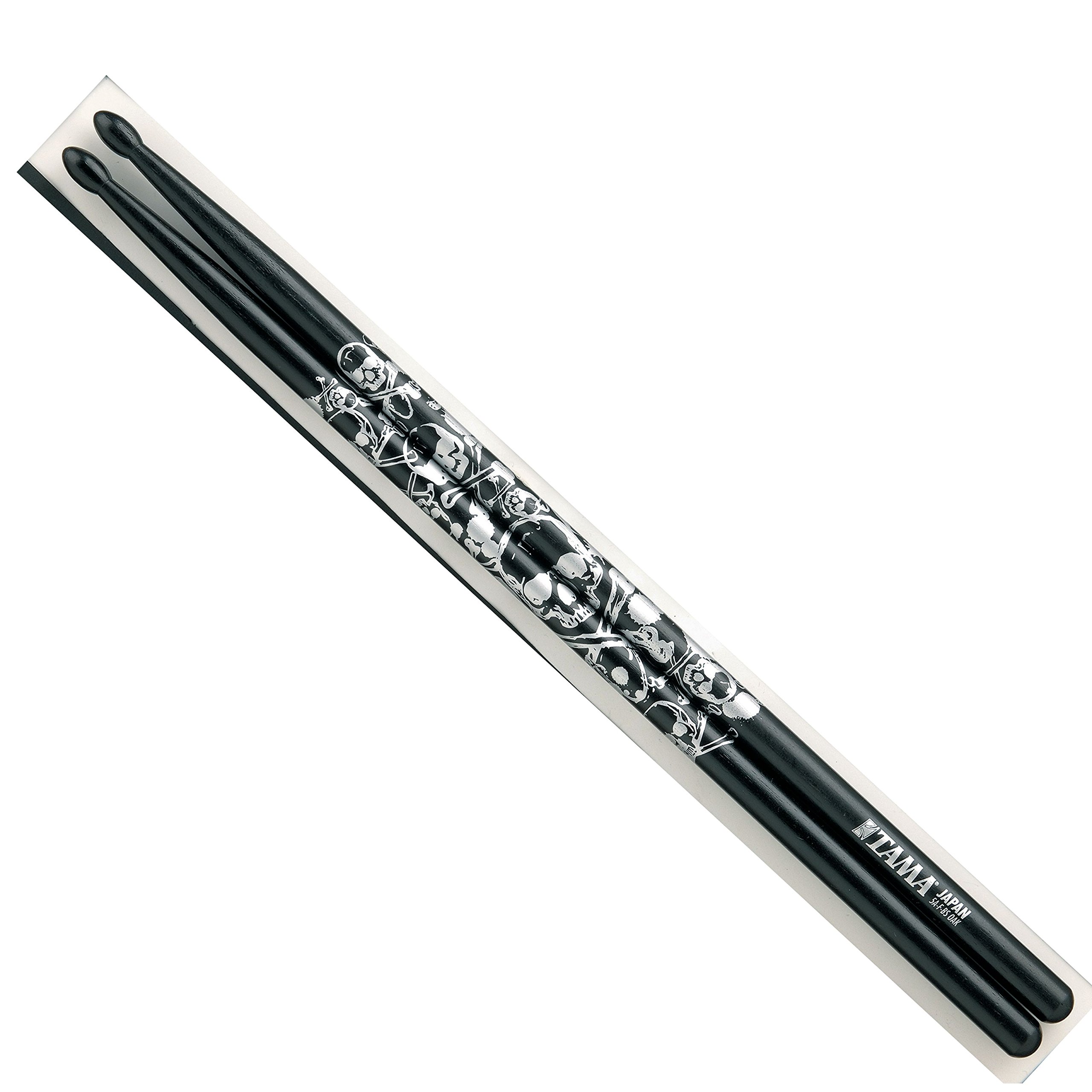 Tama TAMA-O7A-S-BS Drumsticks Skull Pattern Black Pair Length 390 mm Diameter 13 mm