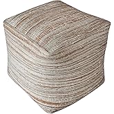 Uttermost Shiro - 18 Inch Pouf Ottoman - 18 inches Wide by 18 inches deep