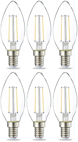 AmazonBasics Bombilla LED E14 con Filamento, 2W (equivalente a 25W ...