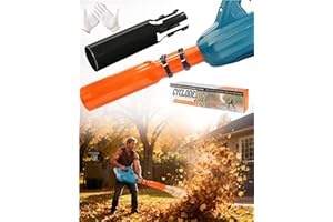 Official Cyclone2x Leaf Blower Air Booster Attachment,Venturi Gutter & Snow Blower Attachment,Increases 2X Airflow for Wet Leaves/Snow,All-Season Blower Attachment,for 2-4 Inch Nozzles (Black-1Pcs)