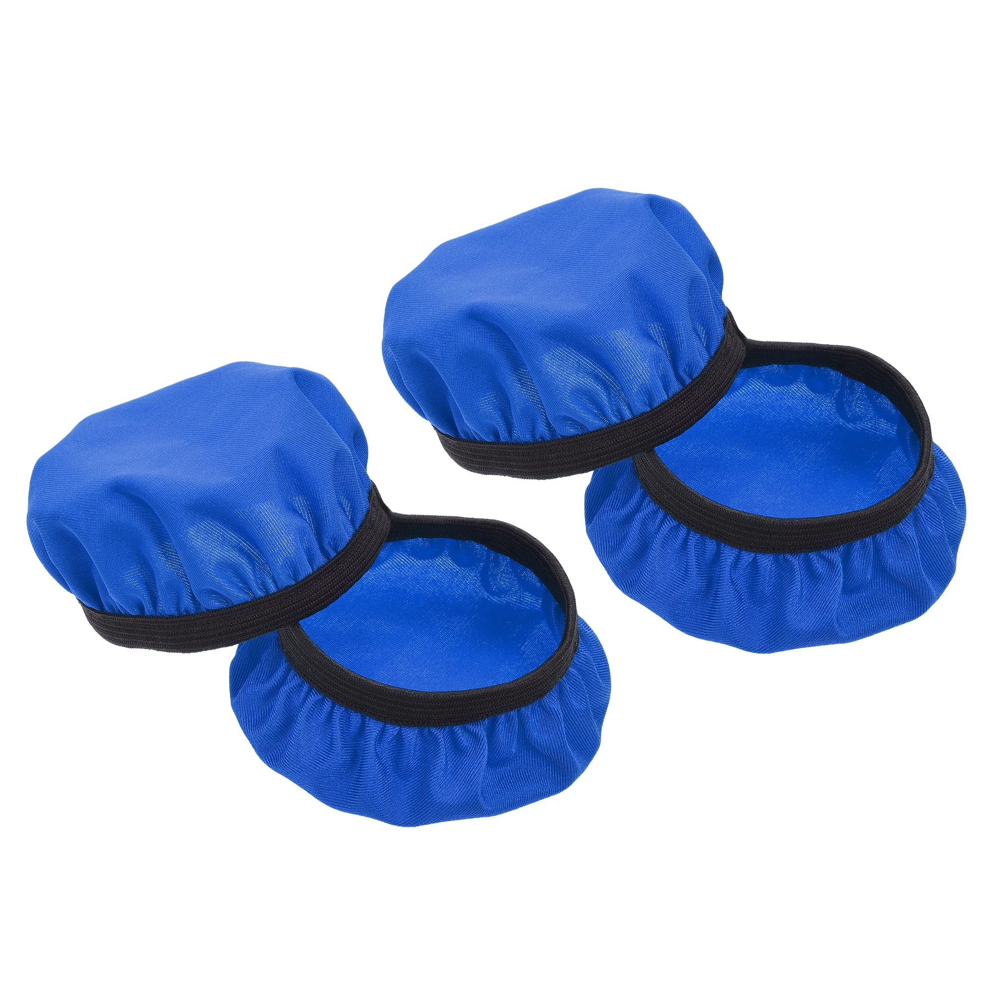 PATIKIL Blue Flexible Fabric Washable Headphone Covers, Fits 3.54-4.33 Inch, 2 Pairs Stretchable Fabric Earphone Protectors for Most On-Ear Headphones