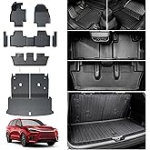 HOUCLEMIC Floor Mats for 2024 2025 2026 Lexus TX, Cargo Mat with Backrest Mat All Weather TPE Waterproof Door Sill Protector for Lexus TX350 TX500h TX550h+ Accessories