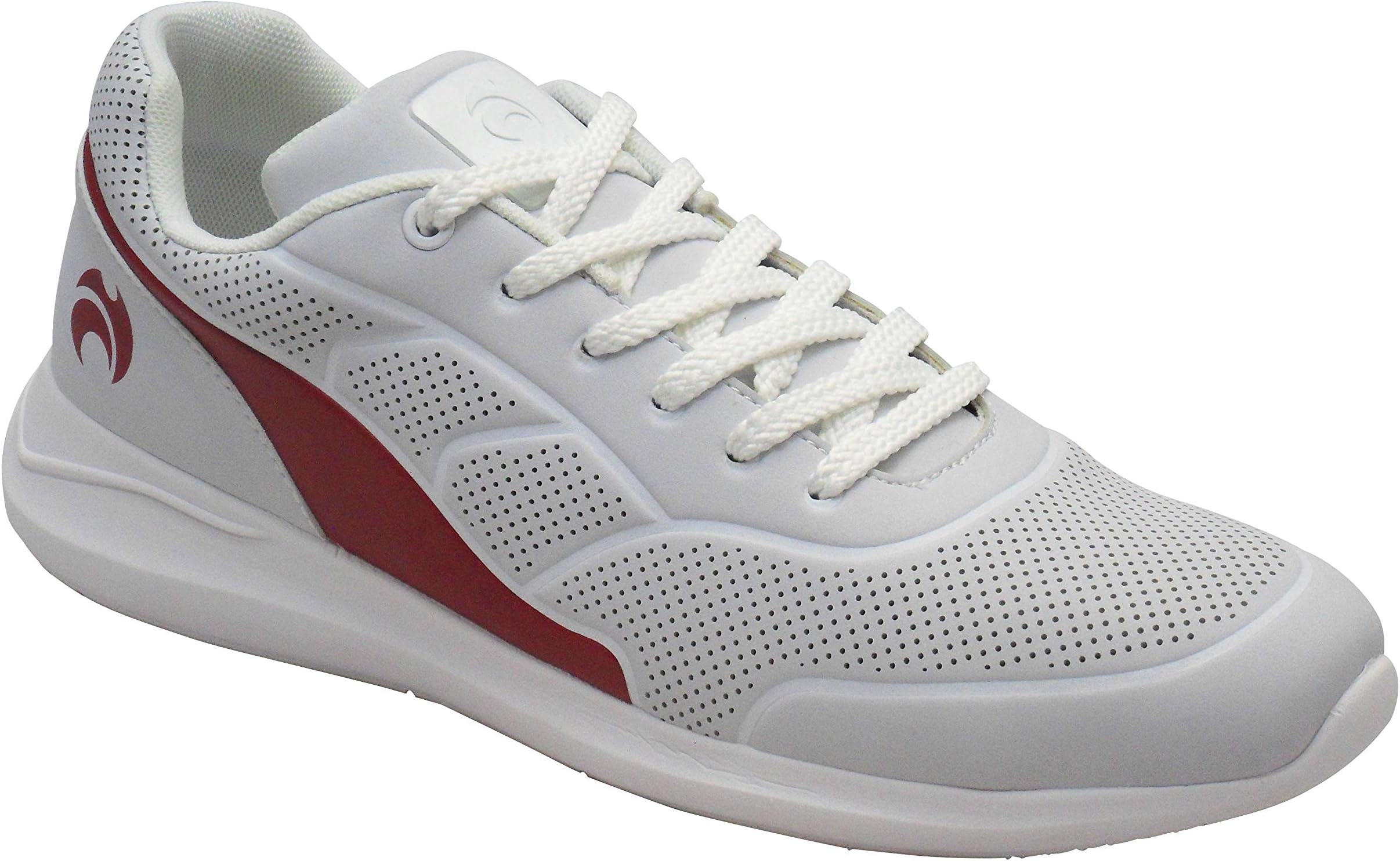Henselite Mens HM74 Lightweight Lawn Bowls Shoes White/Maroon