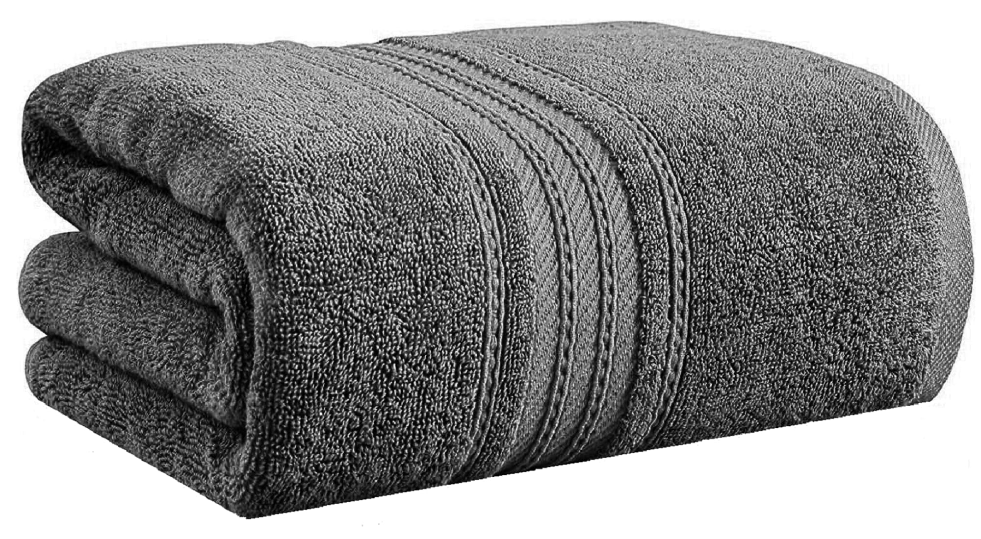 Super Jumbo Extra Large Bath Sheet (100 x 200 cm -700 GSM) Egyptian Cotton Luxury Big Bath Sheet Towel Body Wrap (Charcoal Grey)