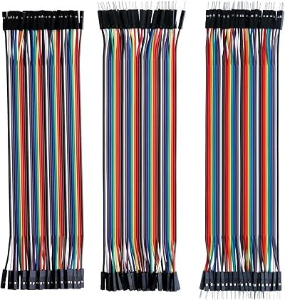 ELEGOO 120pcs Multicolored Dupont Jumpers 40pin Kit Male/Female/Male/Female