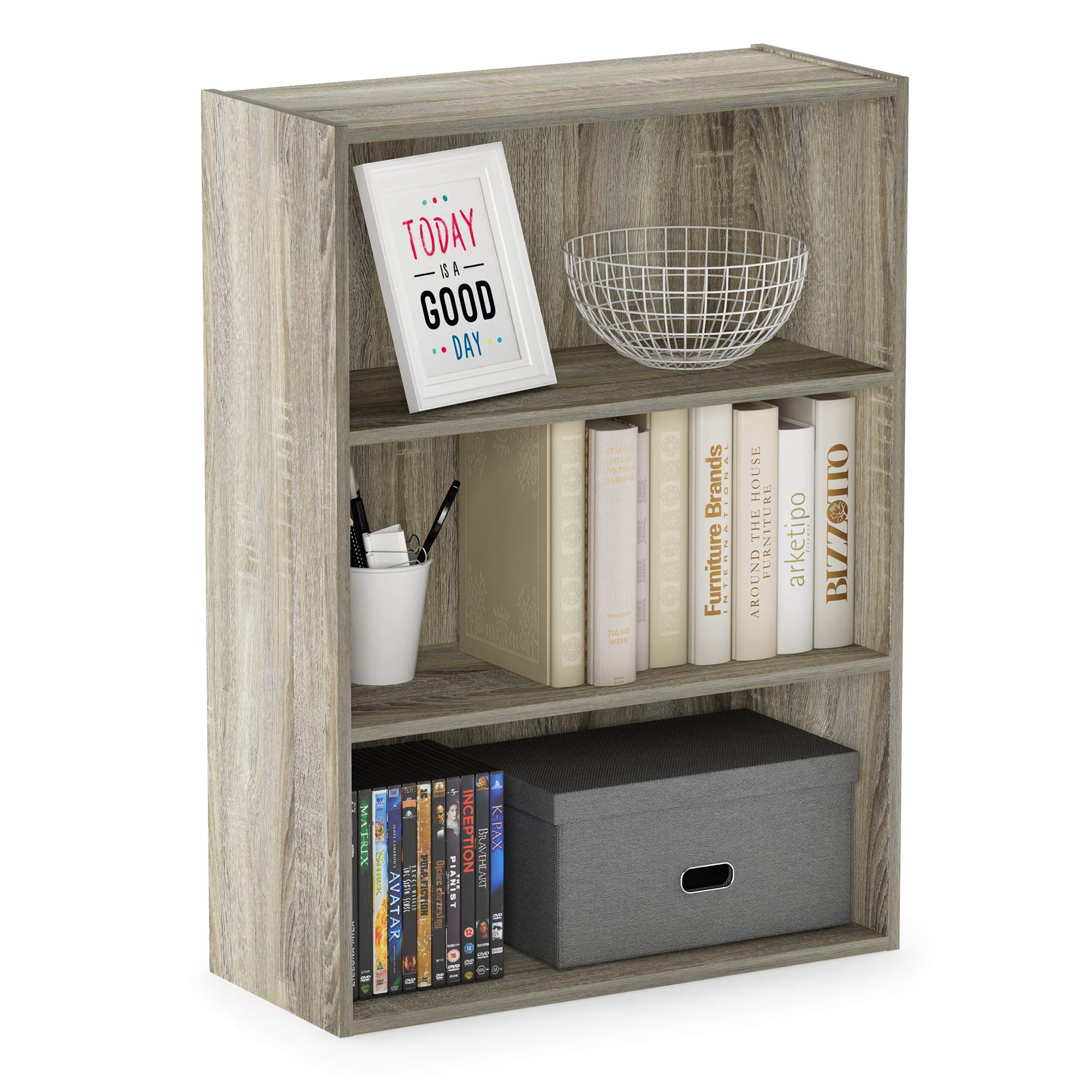 Photo 1 of *Minor Damaged - Check clerk notes*
Furinno PASIR Book Shelf, 3-Tier Bookshelf, Bookcase, 9.7" x 23.7" x 31.5", for Living Room, Bedroom, Home Office, Sonoma Oak