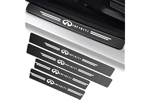 TENOL Car Door Sill Protector for Infiniti QX50 Q50 Q70 Q70L Q60 QX30 QX60 QX80, Self-Adhesive Carbon Fiber Tape Protectors Anti Scratch Car Door Edge Guards Door Entry Guard Stickers, Inner Accessories