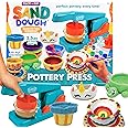 Made By Me! Sand Dough Sculpt & Paint Creations! Pottery Press, Sand Dough Bowl Kit, Paint & Create Your Own Pottery, Mess-Free Pottery Kit for Kids, Great Arts & Craft Activity for Ages 6, 7, 8, 9