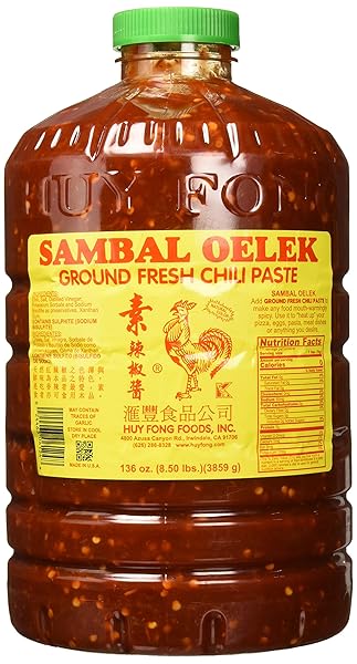 HUY FONG SAMBAL OELEK, 8.5 POUND ,CHILI,136 OUNCE