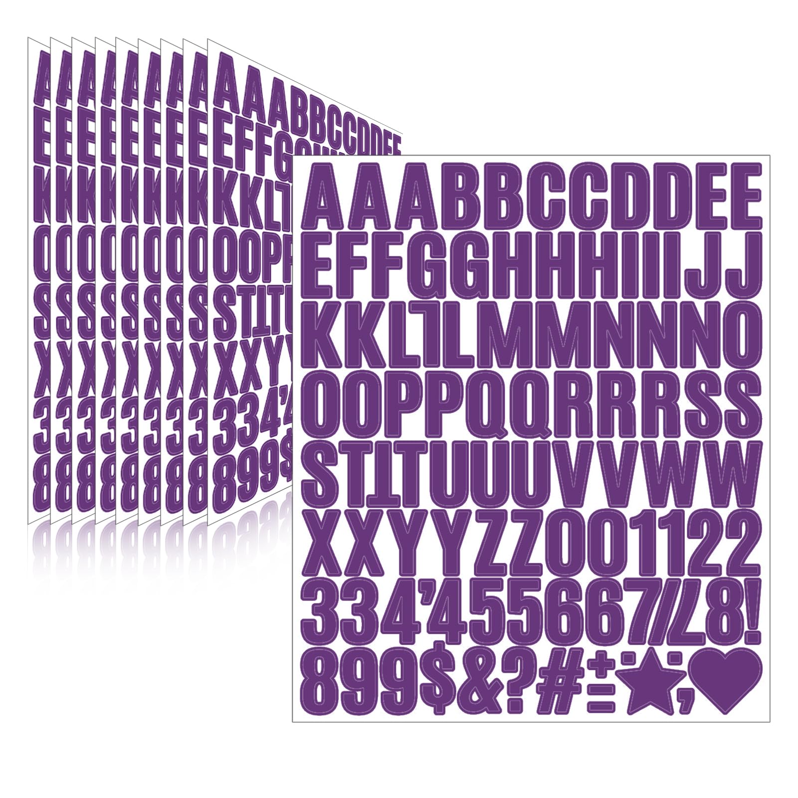 Llewyn 970 Pcs 10 Sheets Letter Stickers,Self
