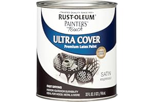 Rust-Oleum 1 qt 242018 Espresso Painters Touch 2X Ultra Cover Premium Latex Paint, Satin