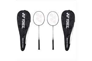 Yonex Badminton Racquet GR 303I Made in India Pack of 2 with Full Cover (Deep Red/Deep Blue)