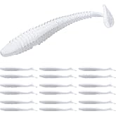 RUNCL Swimbaits Paddle 10/20/30/40PCS, 5/4/3/2 Inchs Paddle Tail, Soft Lure for Trout Crappie Bass, Durable Plastic Bait Swimmer for Saltwater/Freshwater, Fishing Lover's Gift