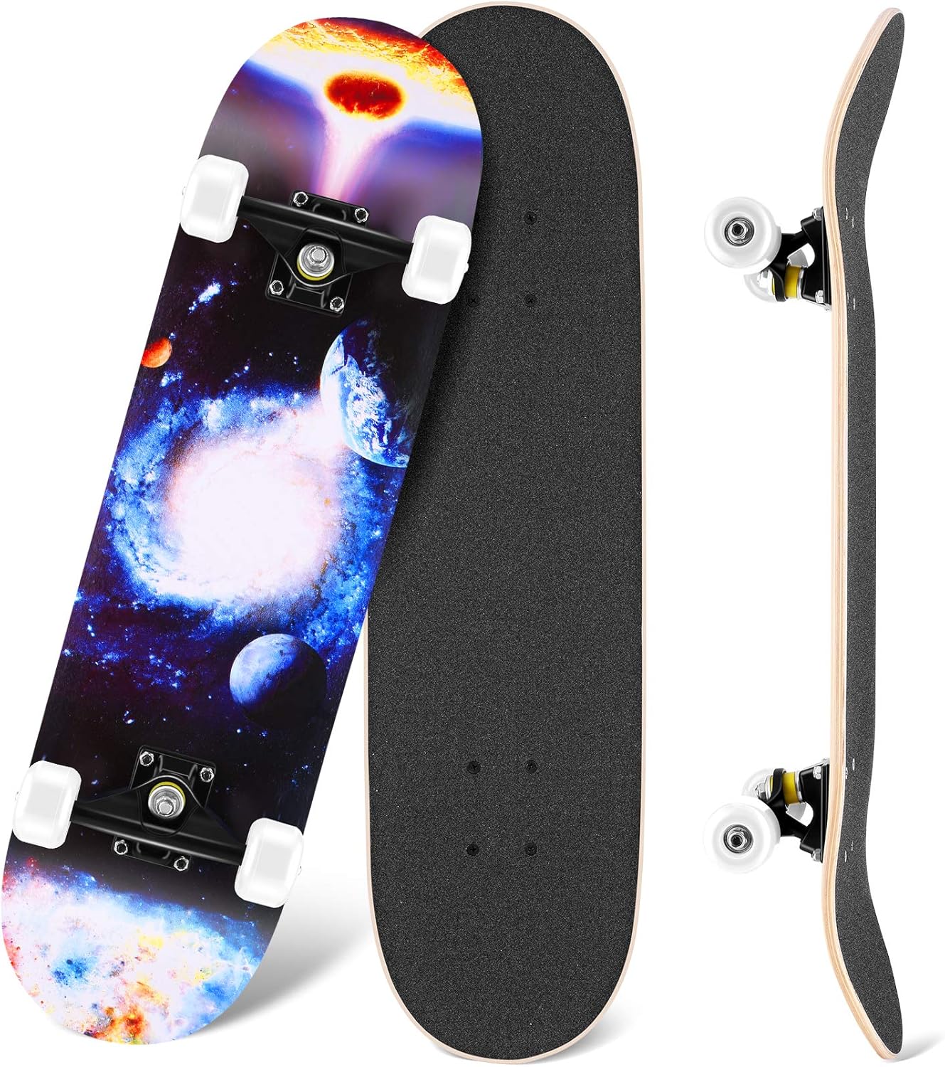 WeSkate Skateboard, komplett, 31 x 8 Zoll, Skateboard, für Anfänger, 7 ...