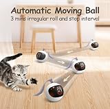 Migipaws Interactive Cat Ball Toy Set Fun Tracker Rechargeable White view 2