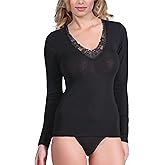 EGI ® Luxury Merino Wool Silk Women's Long Sleeve T-Shirt. Proudly Made in Italy.(Art.143/148)