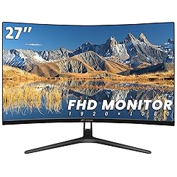 CRUA 27" Curved Monitor, FHD(1920x1080P) VA