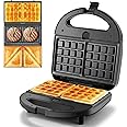 OSTBA 3 in 1 Sandwich Maker Panini Press Waffle Iron Set with 3 Removable Non-Stick Plates, 750 W Toaster Perfect for Sandwiches Grilled Cheese Steak, Black