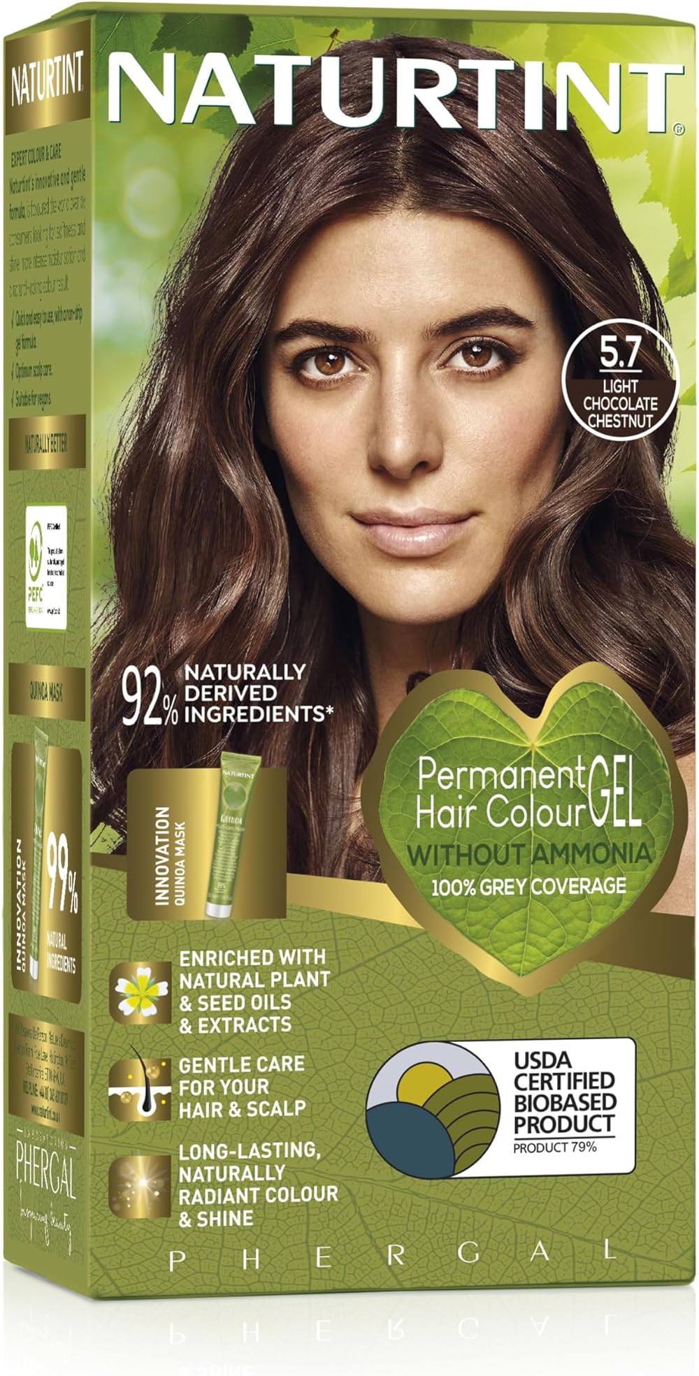 Naturtint 5.7 Light Chocolate Chestnut Permanent Hair Colour Gel 150ml