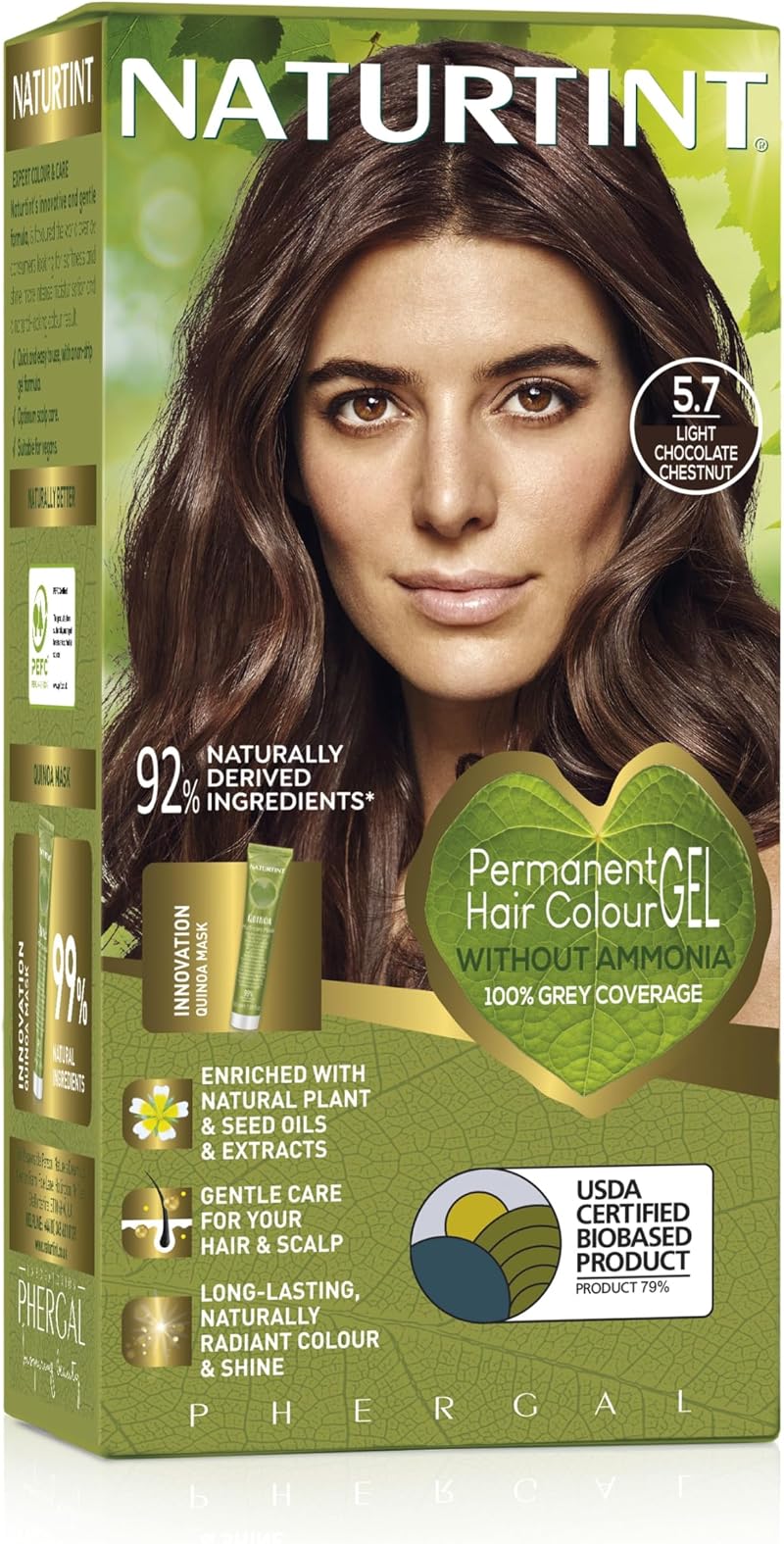 Naturtint 5.7 Light Chocolate Chestnut Permanent Hair Colour Gel 150ml