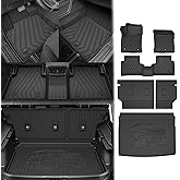 Floor Mats for Ford Bronco Sport Only 2021 2022 2023 2024 2025 TPE Rubber Automotive Cargo Mats All Weather Protection Mat Heavy Duty Backrest Liner Black