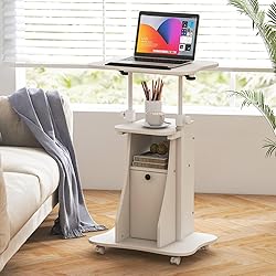 Tangkula Mobile Laptop Podium, Height Adjustable